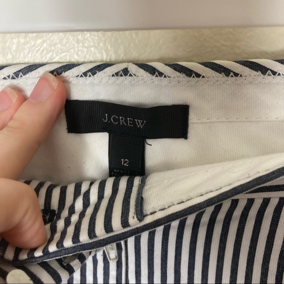 J. Crew campbell seersucker striped crop pants women's 12 - Picture 7 of 9